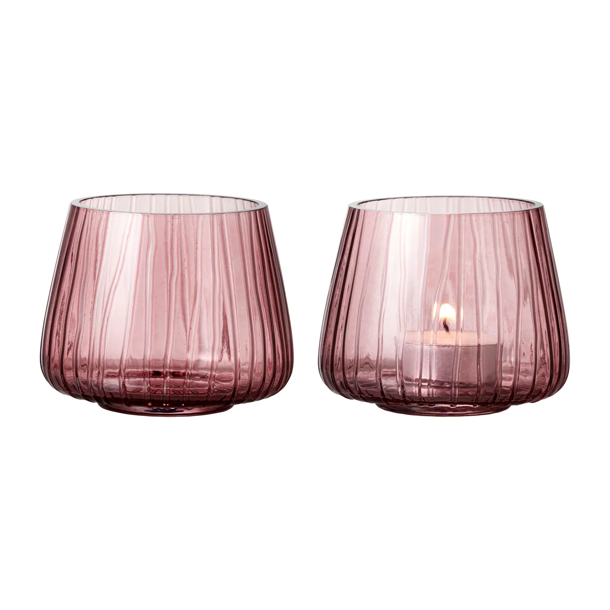 Bitz Kusintha tea light holder 7.5 cm 2-pack Pink | Scandinavian Design | Candle holders | Pink