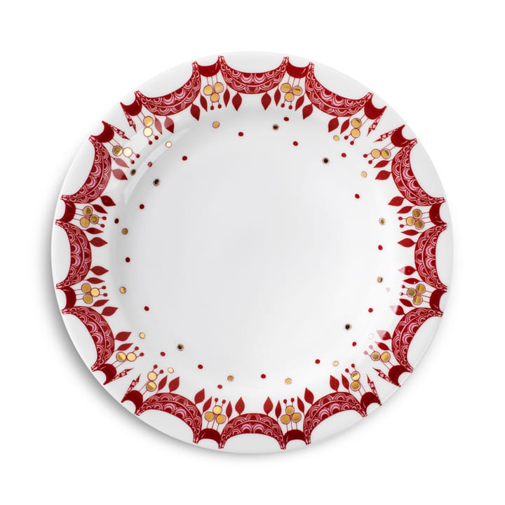 Bjørn Wiinblad Christmas plate Ø 20 cm - red - Bjørn Wiinblad
