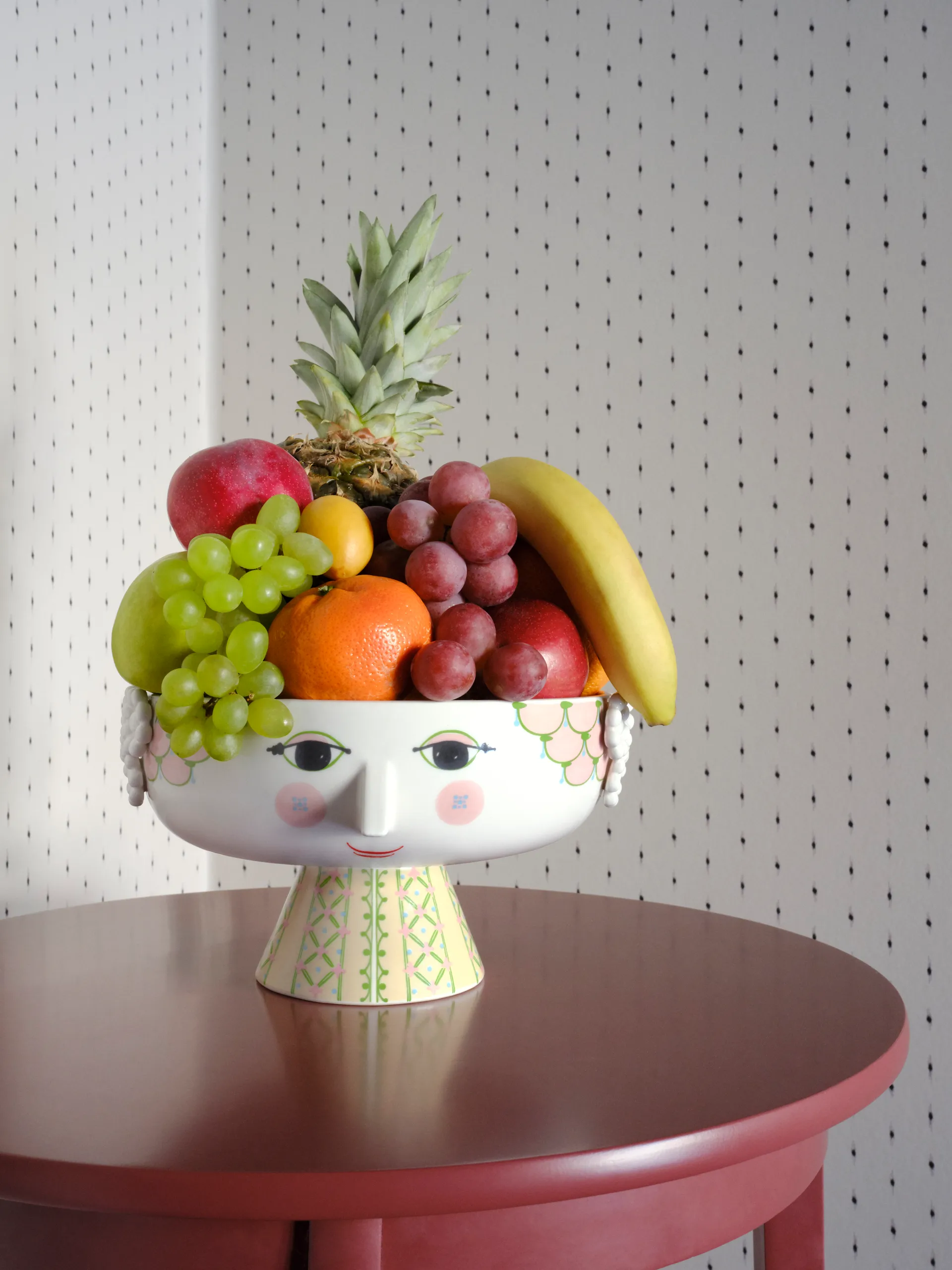 Eva bowl on foot Ø24 cm, Pink Bjørn Wiinblad