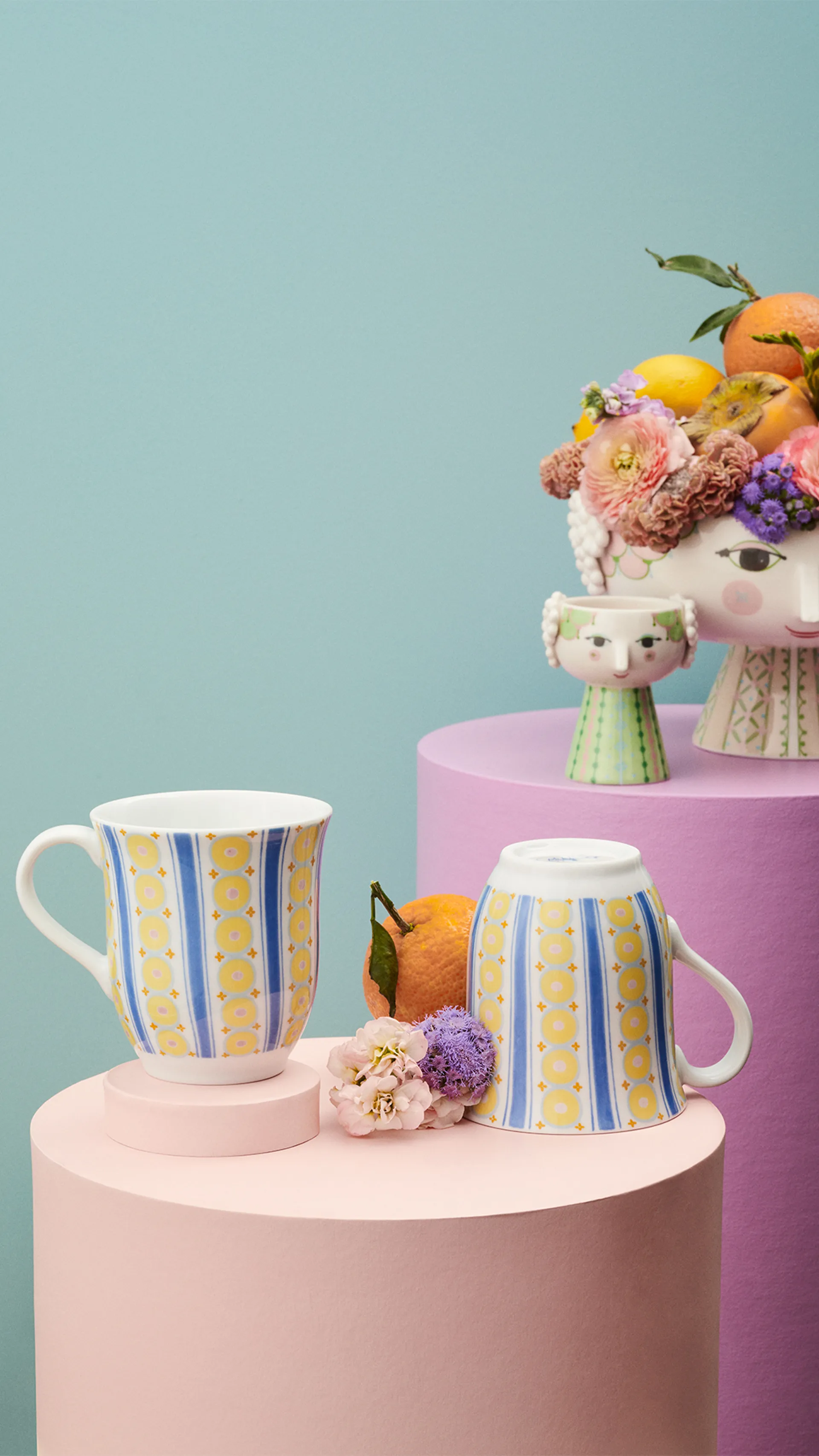 Eva bowl on foot Ø24 cm, Pink Bjørn Wiinblad