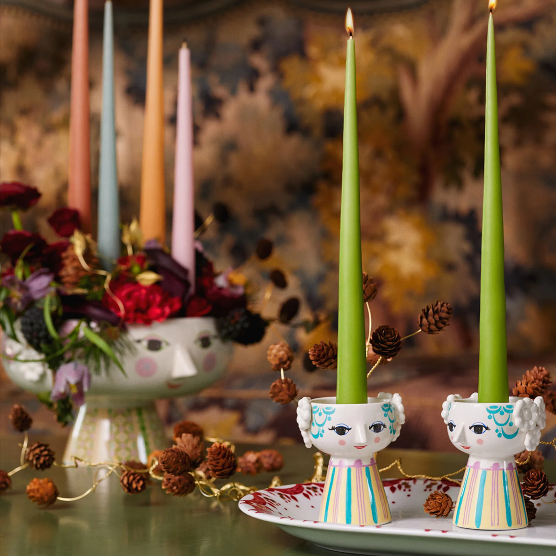 Eva bowl on foot Ø24 cm, Pink Bjørn Wiinblad