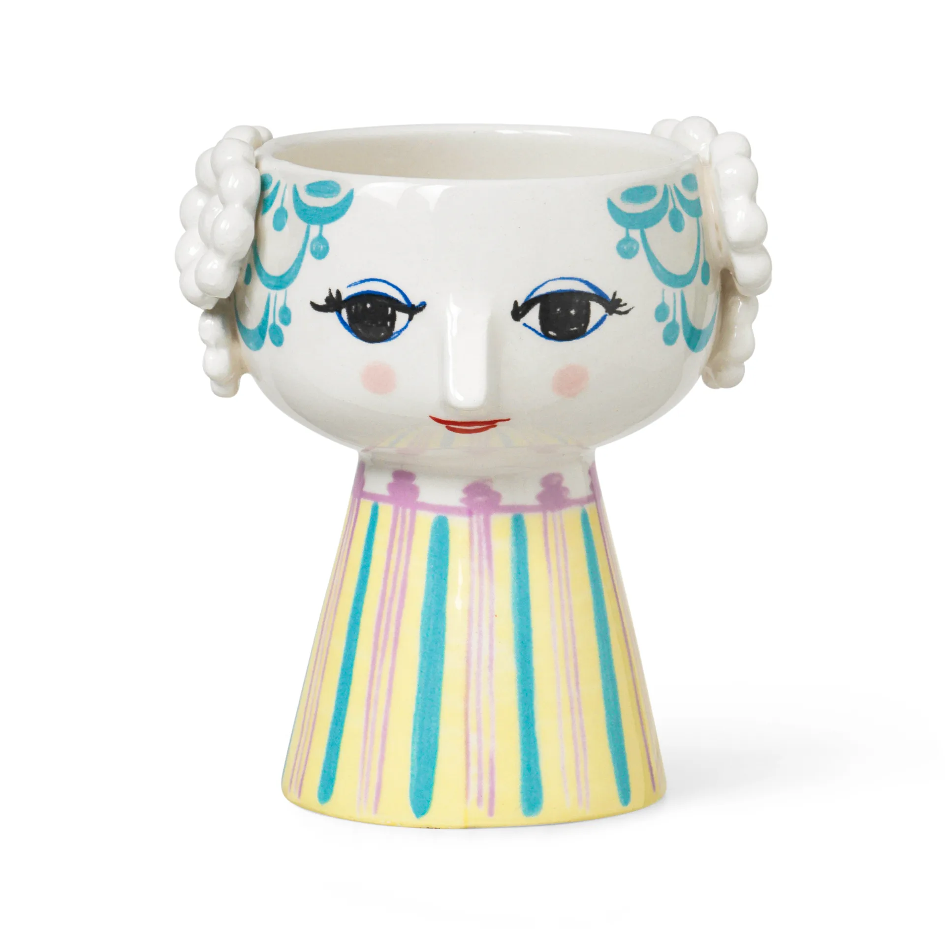 Eva candlestick 9,5 cm, Blue Bjørn Wiinblad
