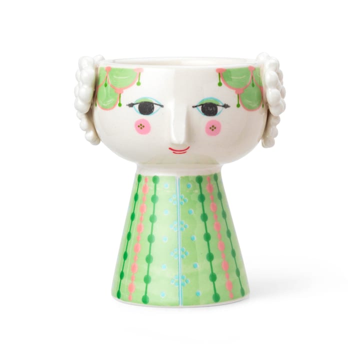 Eva candlestick 9,5 cm - green - Bjørn Wiinblad