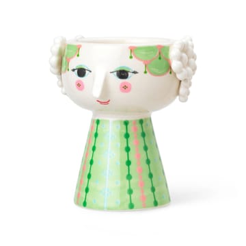Eva candlestick 9,5 cm - green - Bjørn Wiinblad
