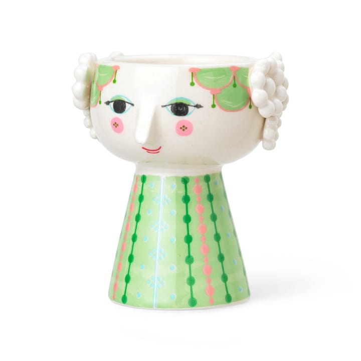 Eva candlestick 9,5 cm, green Bjørn Wiinblad
