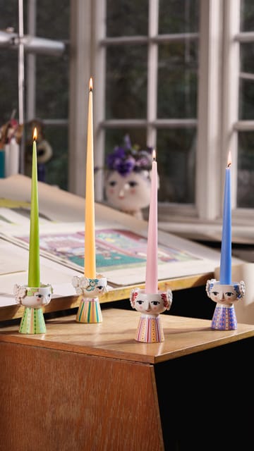 Eva candlestick 9,5 cm - Purple - Bjørn Wiinblad