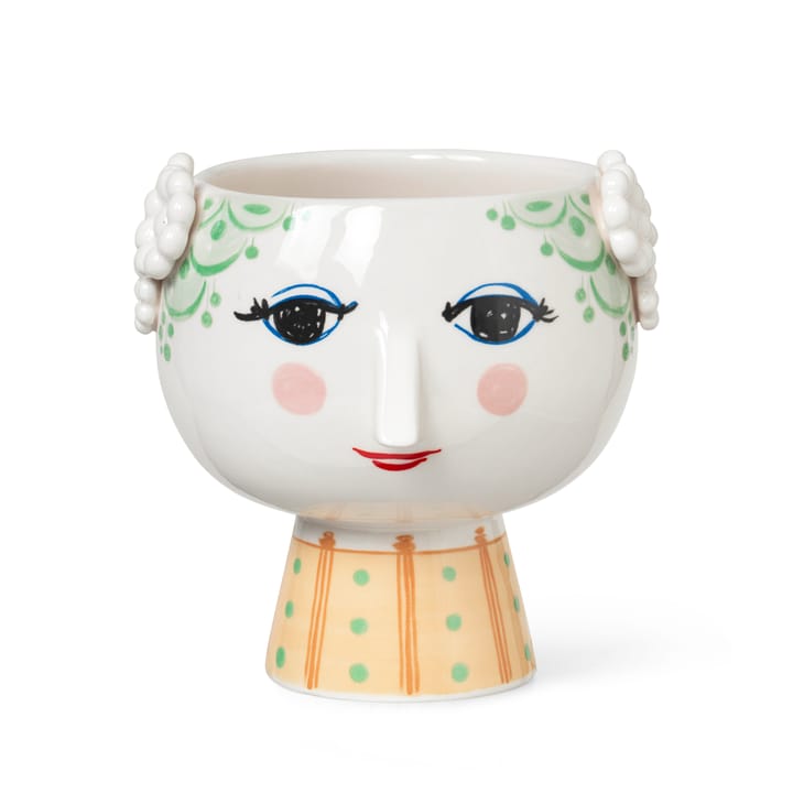 Eva flower pot on foot Ø 15.5 cm, green Bjørn Wiinblad