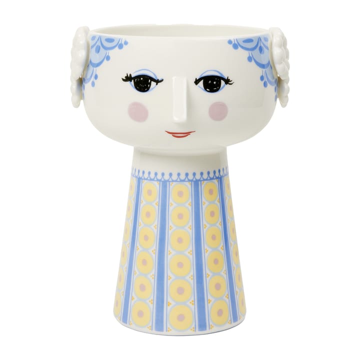 Eva vase 18.5 cm - Blue-blue - Bjørn Wiinblad