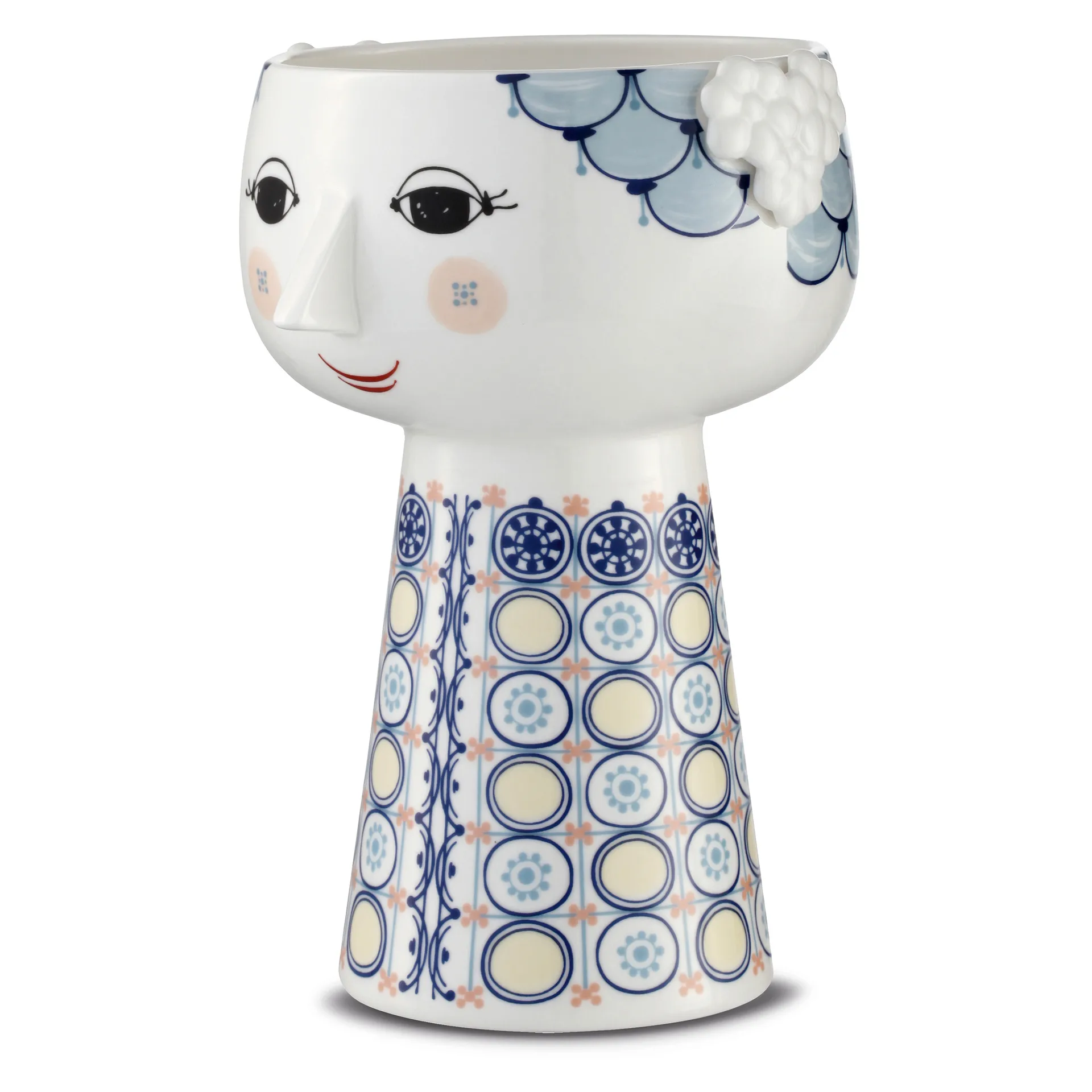 Eva vase 18.5 cm, Blue Bjørn Wiinblad