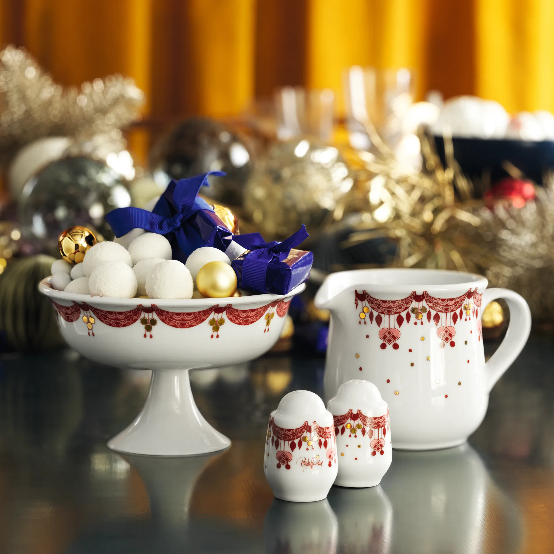 Guirlande salt- and pepper set, Red Bjørn Wiinblad