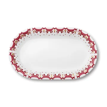 Guirlande serving saucer red 39x23.5 - Red - Bjørn Wiinblad