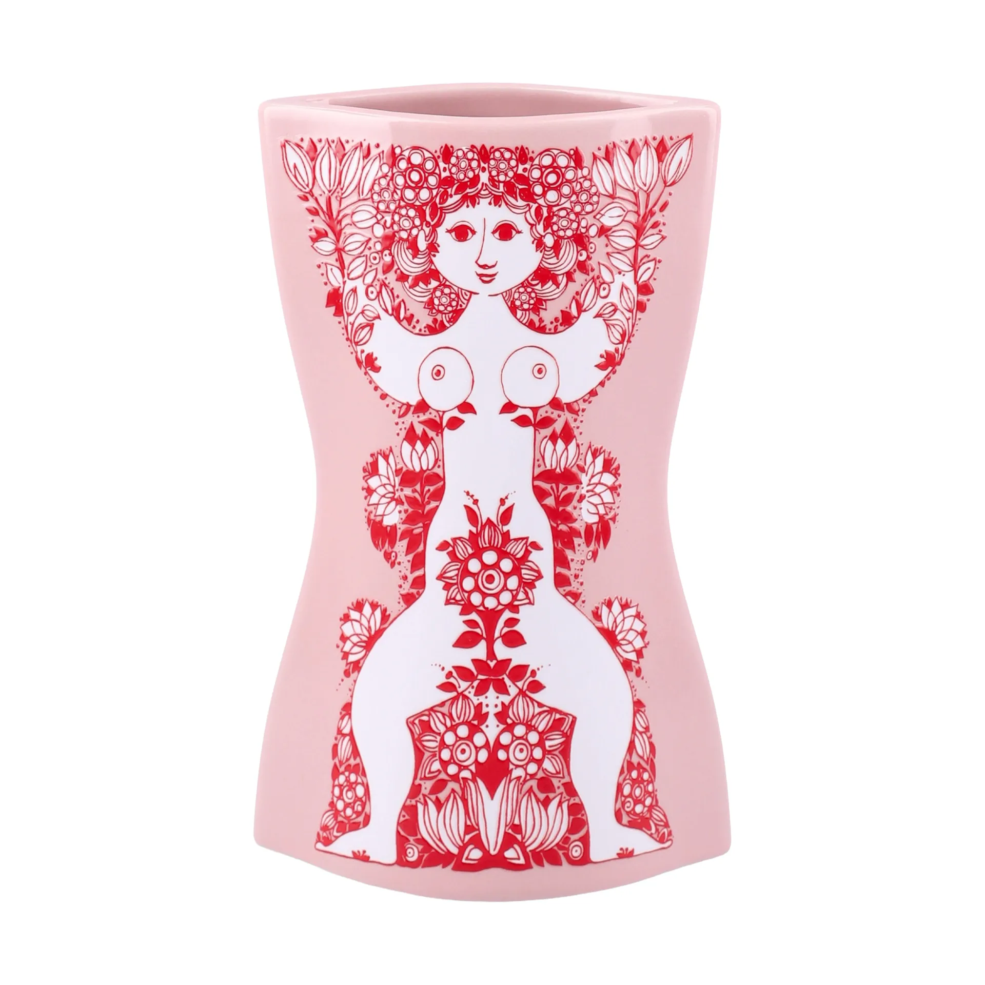 Nina vase, Pink-red, 16.5 cm Bjørn Wiinblad