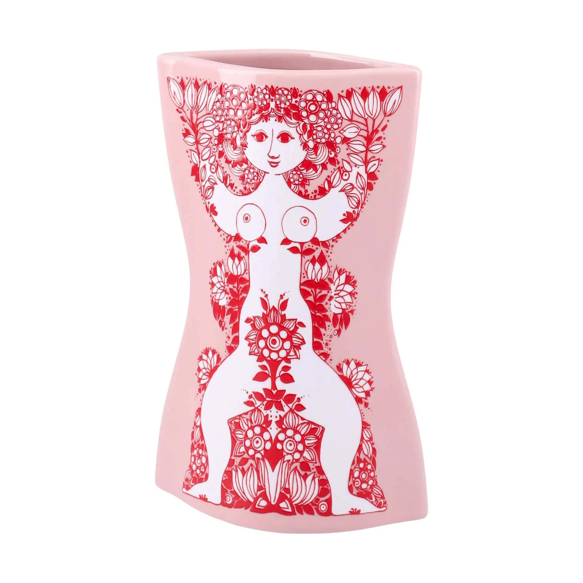 Nina vase, Pink-red, 16.5 cm Bjørn Wiinblad