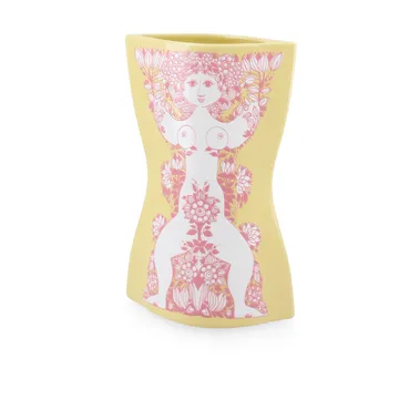 Nina vase - Yellow-pink, 22 cm - Bjørn Wiinblad