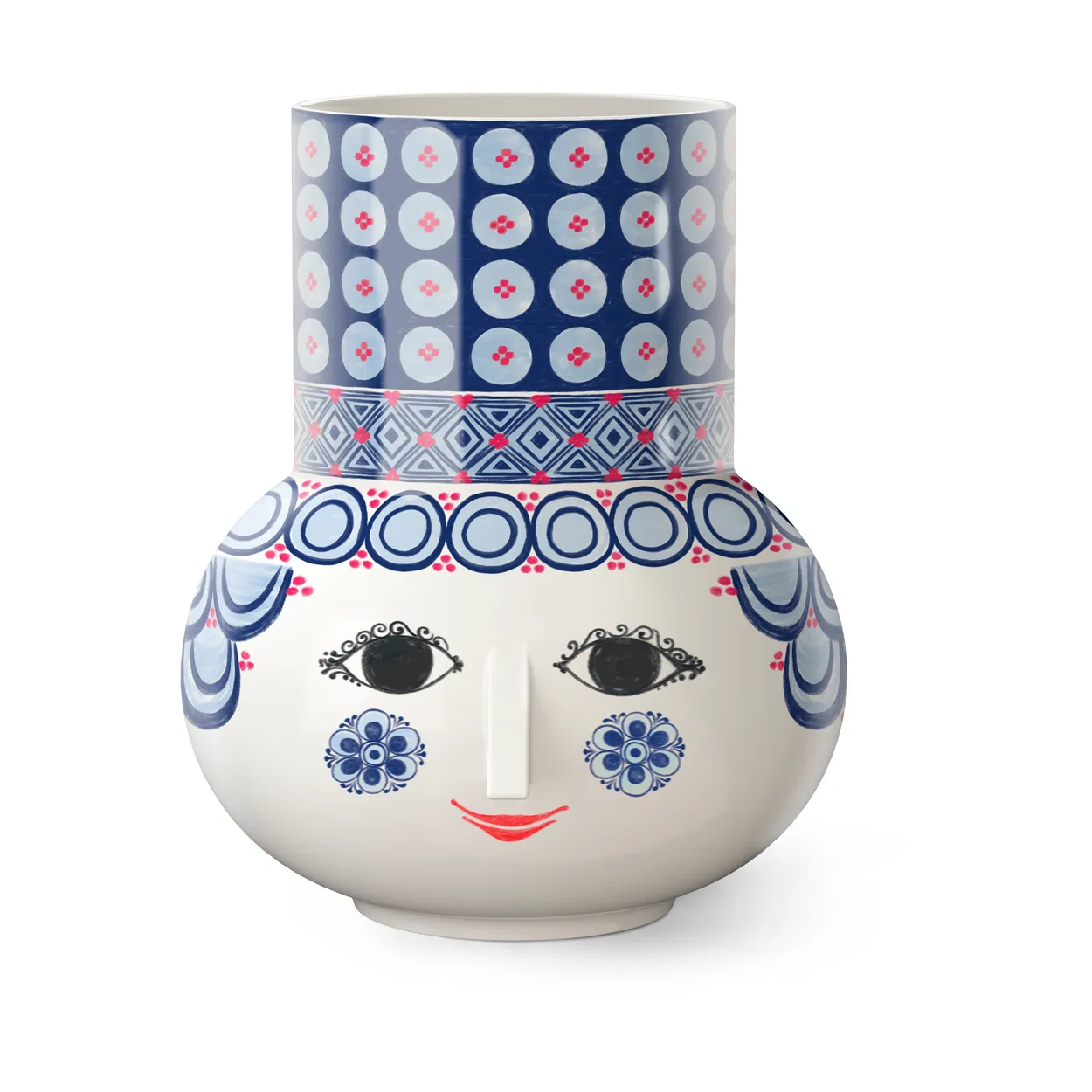 Bjorn Wiinblad Olga vase 20 cm Blue | Scandinavian Design | Vases | Blue