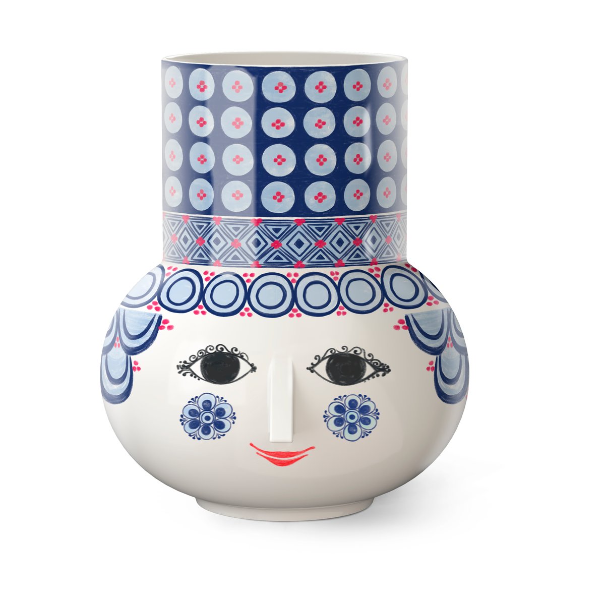 Bjørn Wiinblad Olga vase 20 cm Blue