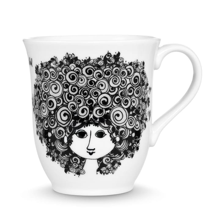 Rosalinde mug 35 cl - black - Bjørn Wiinblad