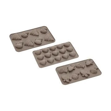Blomsterbergs chocolate mould - Latte, 3 pieces - Blomsterbergs