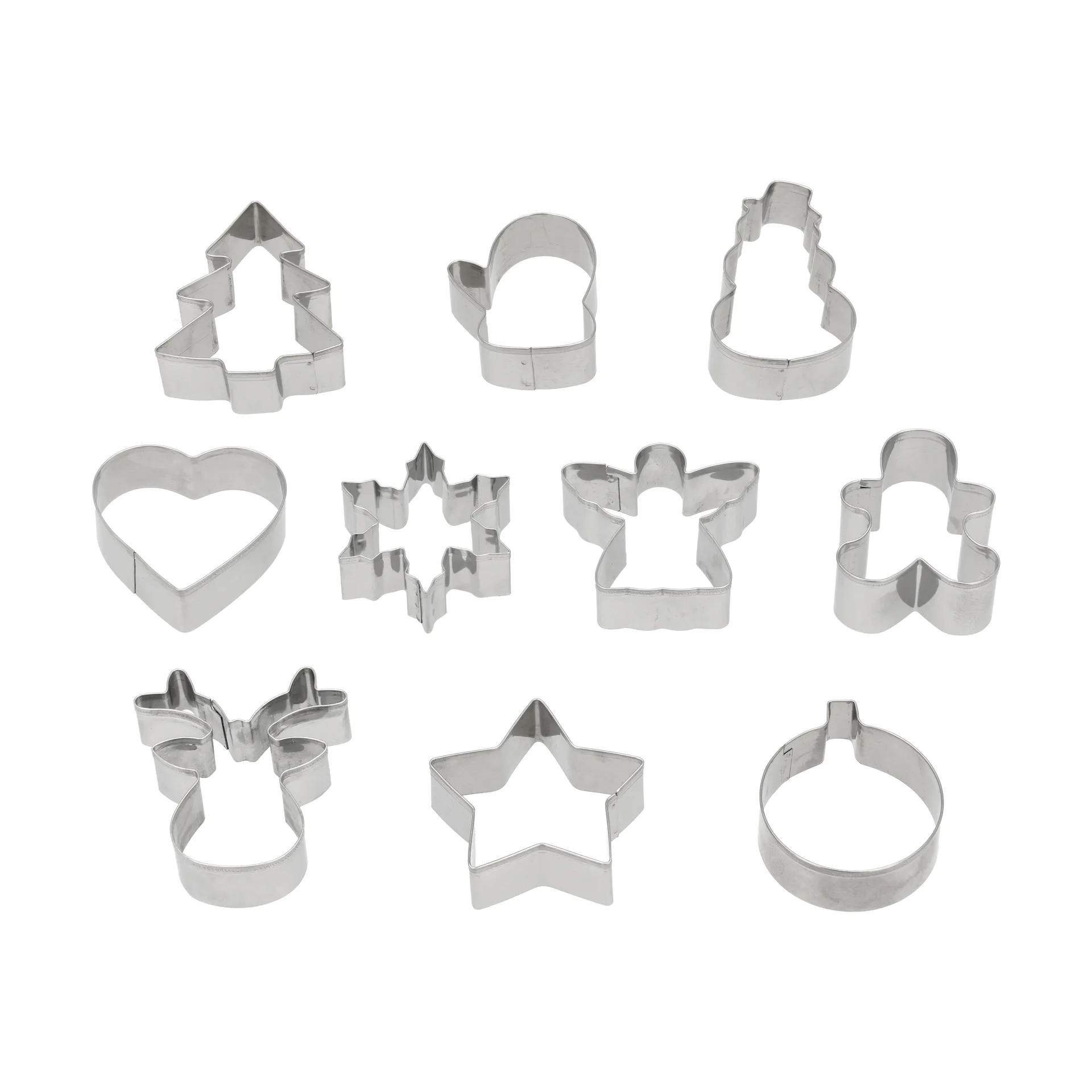 Blomsterbergs cookie cutters, 10-piece set, Steel Blomsterbergs