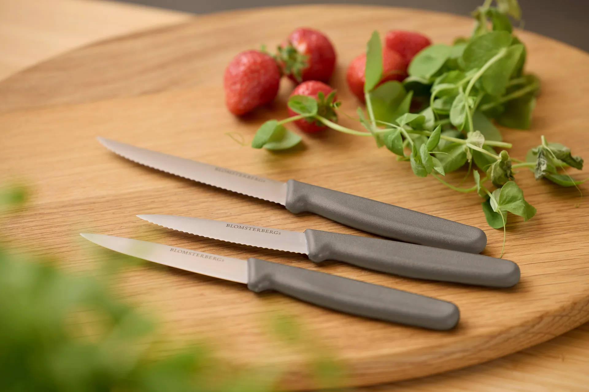 Blomsterbergs herb knife set 3-pieces, Latte Blomsterbergs