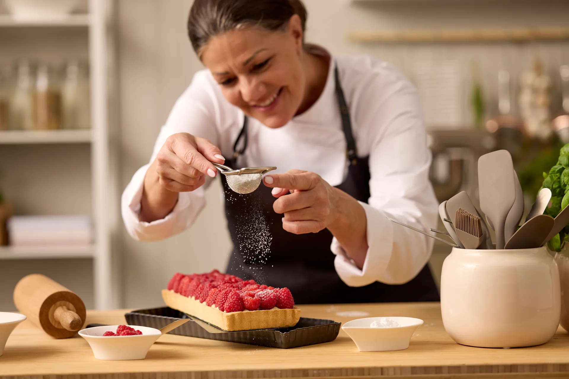 Blomsterbergs rectangular pie dish 35x11x2.6 cm, Dark grey Blomsterbergs