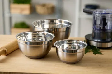 Mixing bowl with silicone base, latte - 1,5 Liter - Blomsterbergs