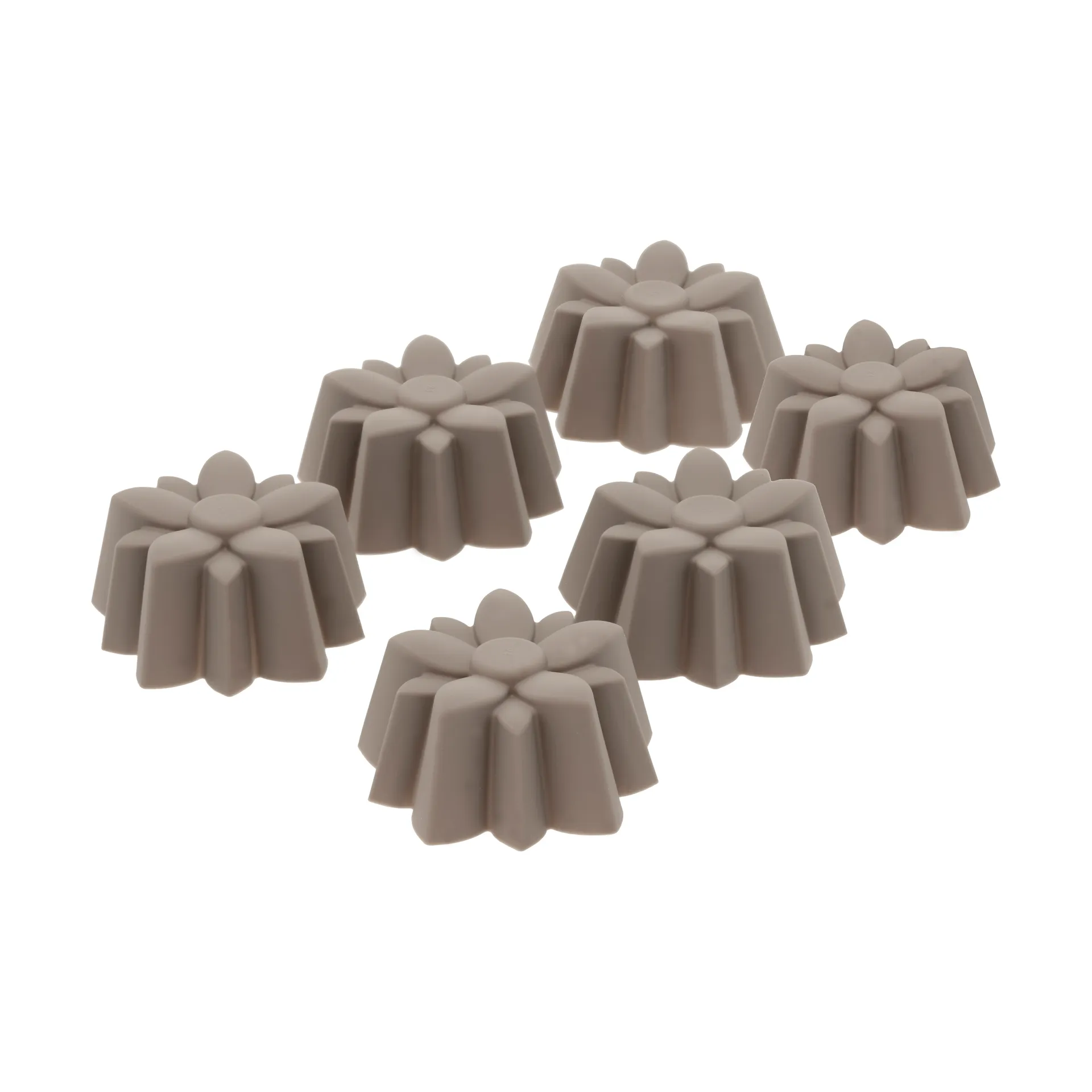 Muffin mold silicone 6 holes, Flower, latte Blomsterbergs