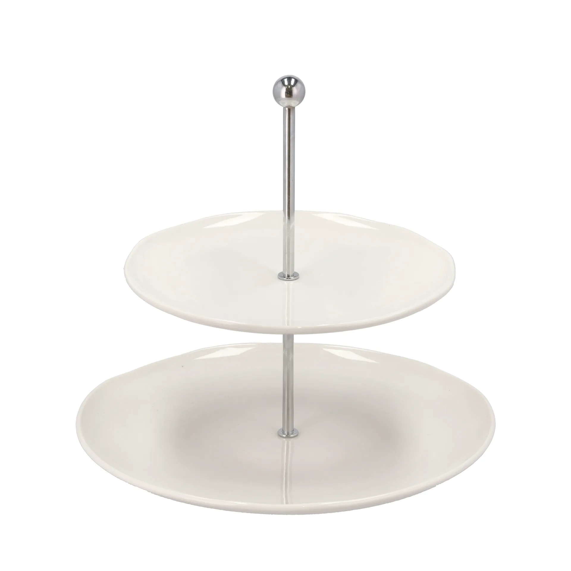 Tiered Tray 27 cm-20 cm, White Blomsterbergs