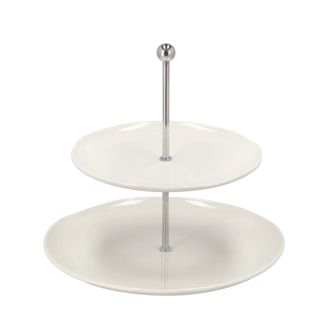 Blomsterbergs Tiered Tray 27 cm-20 cm White | Scandinavian Design | Cake stands | White