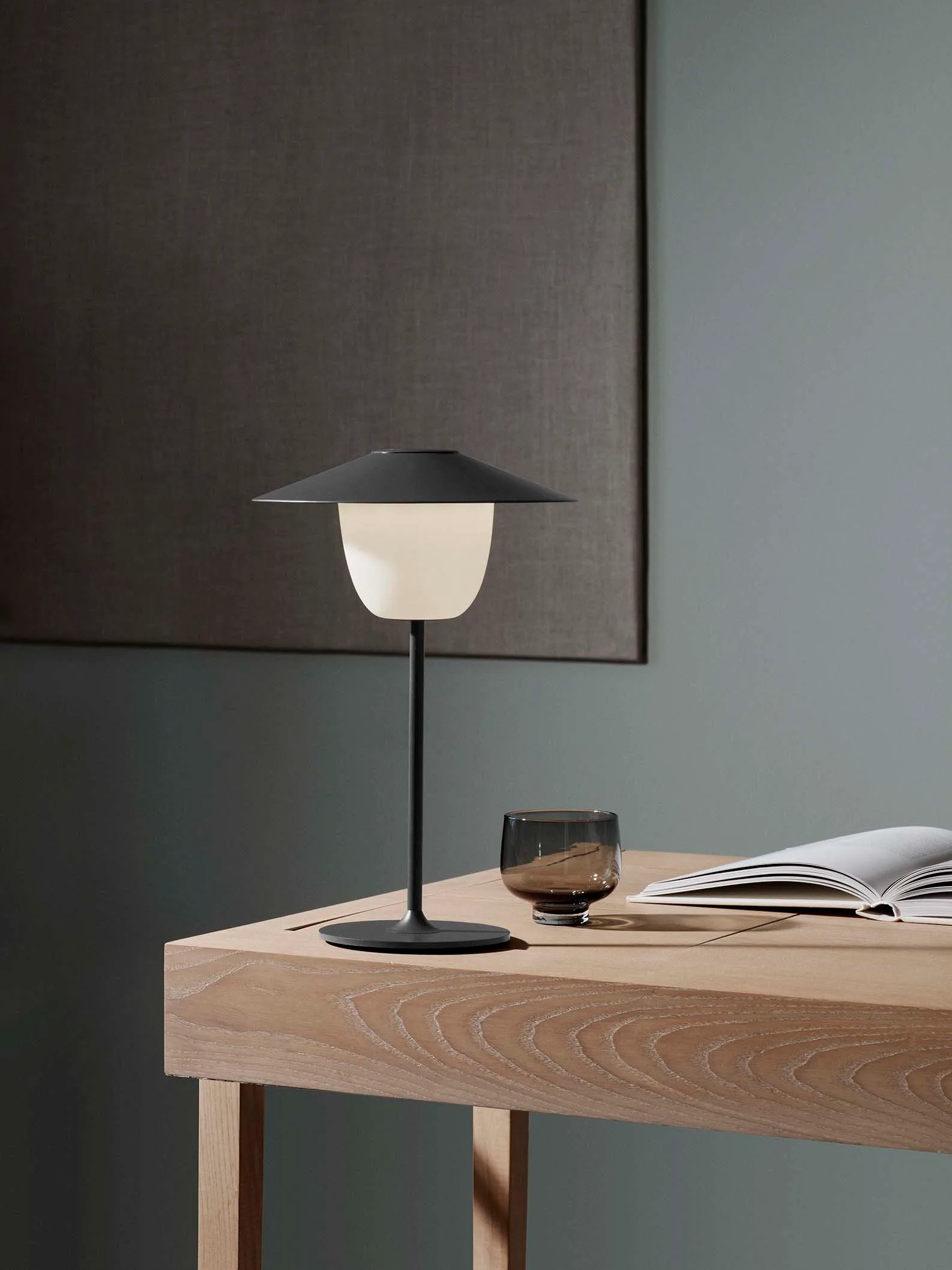 Ani mobile LED-lamp 33 cm, warm gray (dark grey) blomus