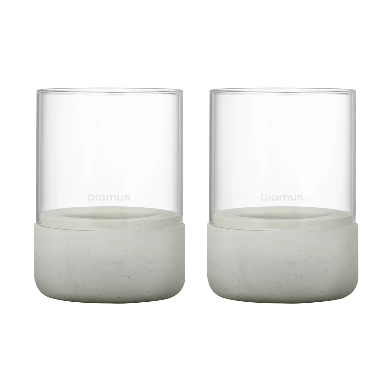 blomus Calma lantern o7 cm 2-pack Light grey | Scandinavian Design | Tea light holders, lanterns & candle dishes | Grey