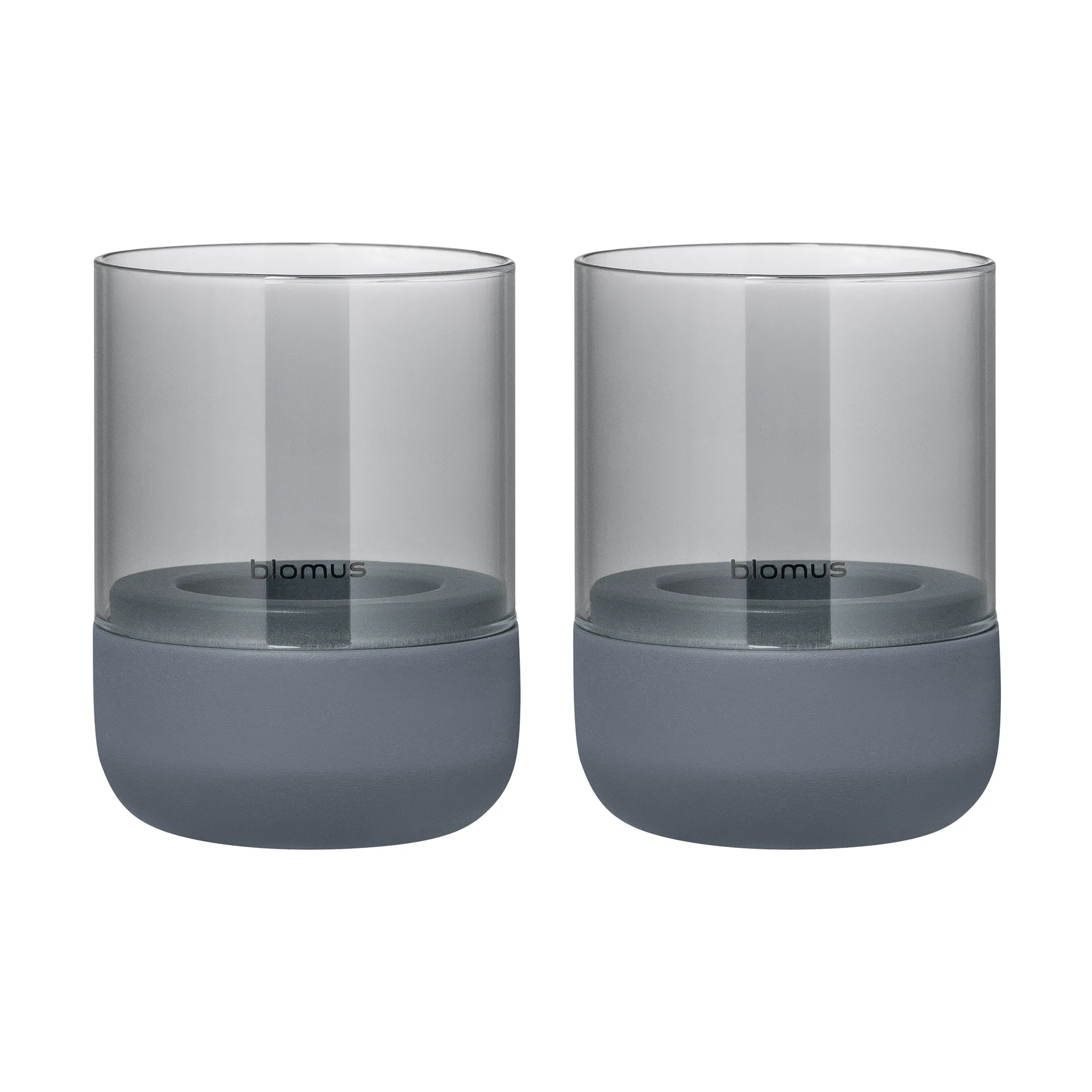 Calma lantern Ø7 cm 2-pack, Steel grey-smoke blomus