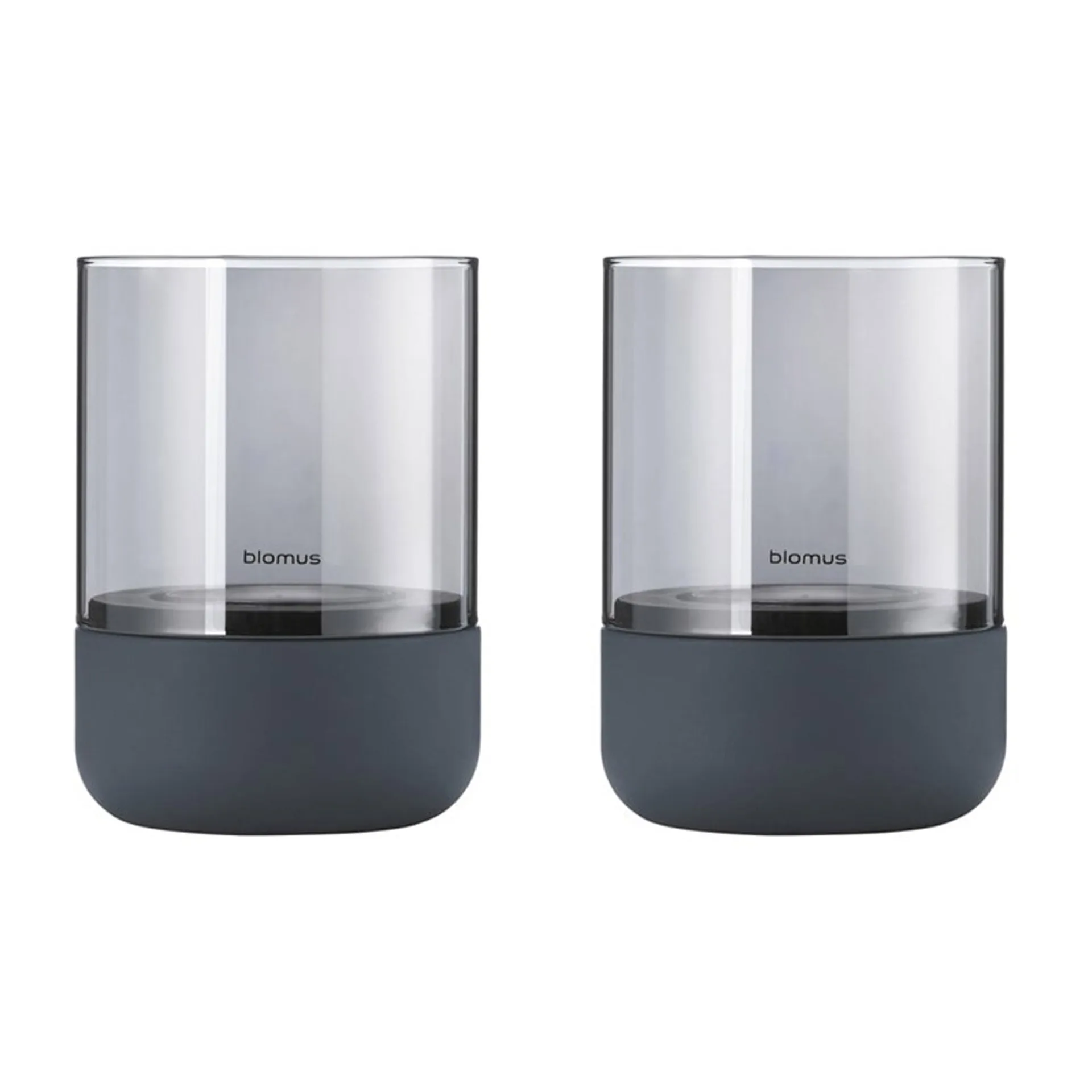 Calma lantern Ø7 cm 2-pack, Steel grey-smoke blomus