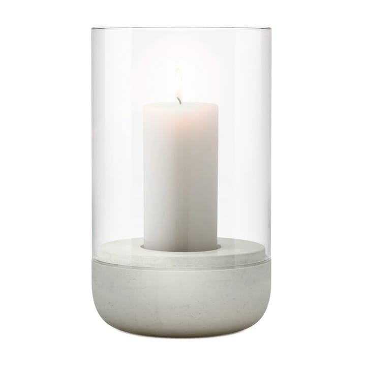 Calma lantern with block candle Ø12 cm, Light grey blomus