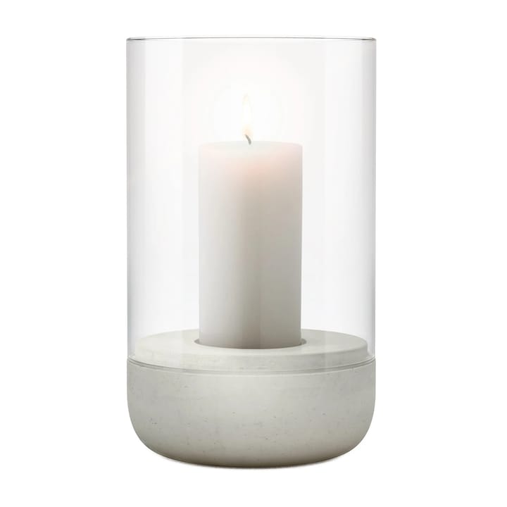 Calma lantern with block candle Ø12 cm - Light grey - Blomus