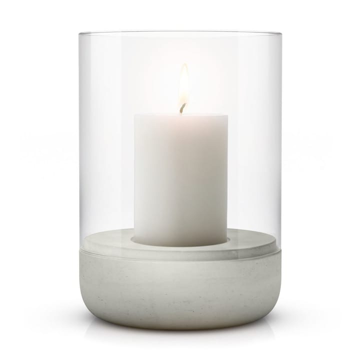 Calma lantern with block candle Ø15 cm - Light grey - Blomus