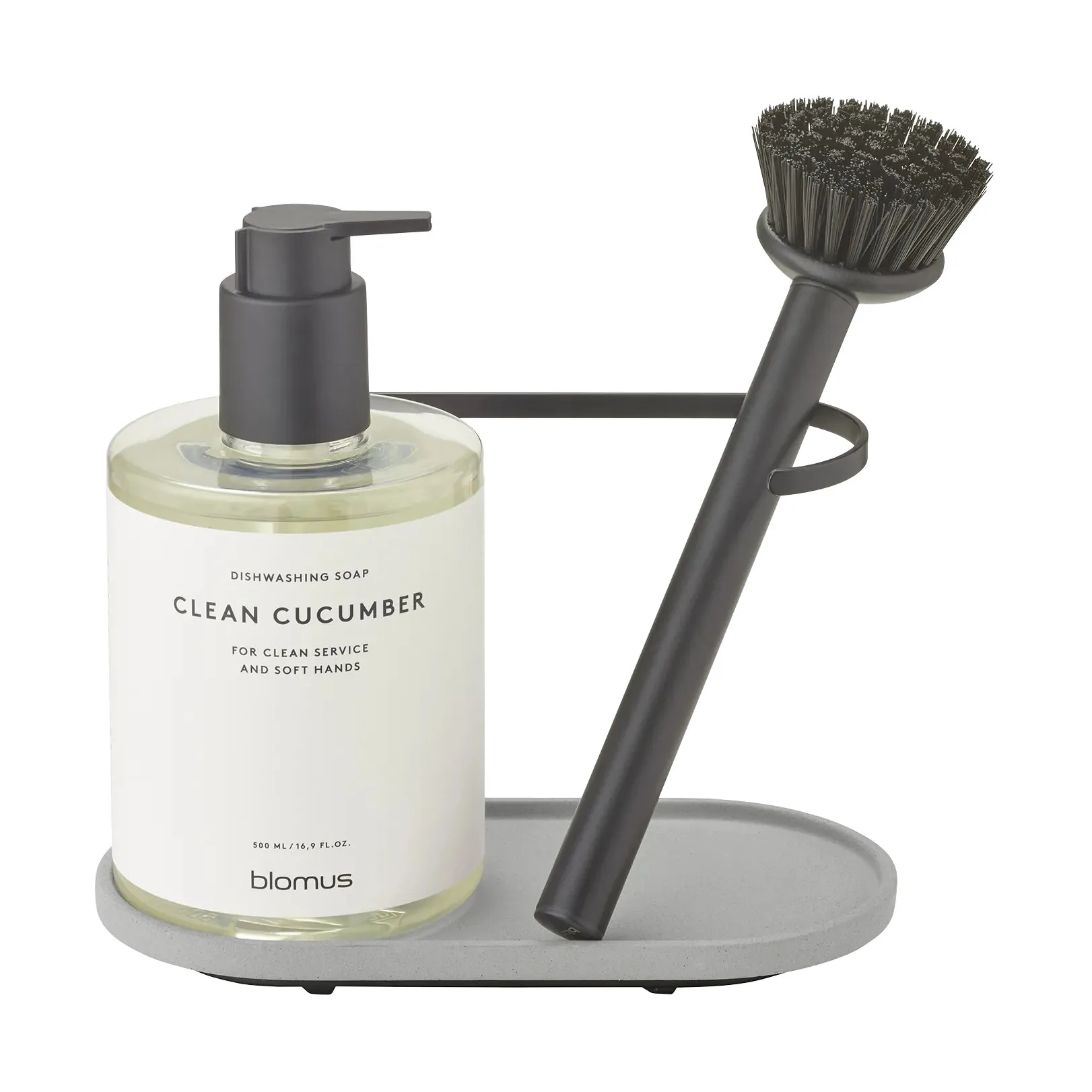 Dhuva dish brush and soap holder, Micro Chip blomus