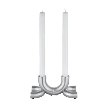 Doodle candle holder 2-pack - Matte stainless steel - blomus