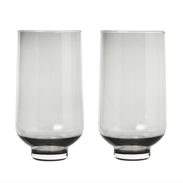blomus Flow hight tumbler glass 2-pack | Scandinavian Design | Drinking glasses & tumblers | Grey