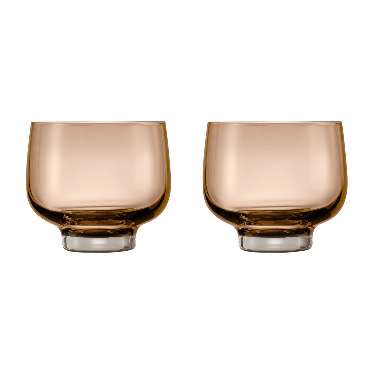 blomus Flow tumbler glass 22 cl 2-pack Coffee | Scandinavian Design | Drinking glasses & tumblers | Brown