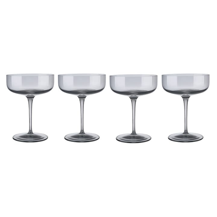 Fuum champagne glass coupe 30 cl 4-pack - Smoke - blomus