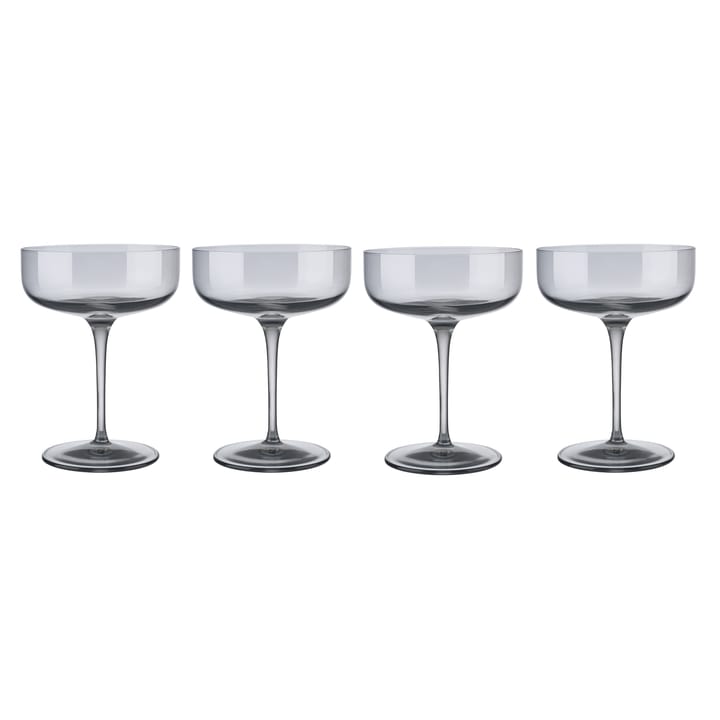 Fuum champagne glass coupe 30 cl 4-pack - Smoke - Blomus