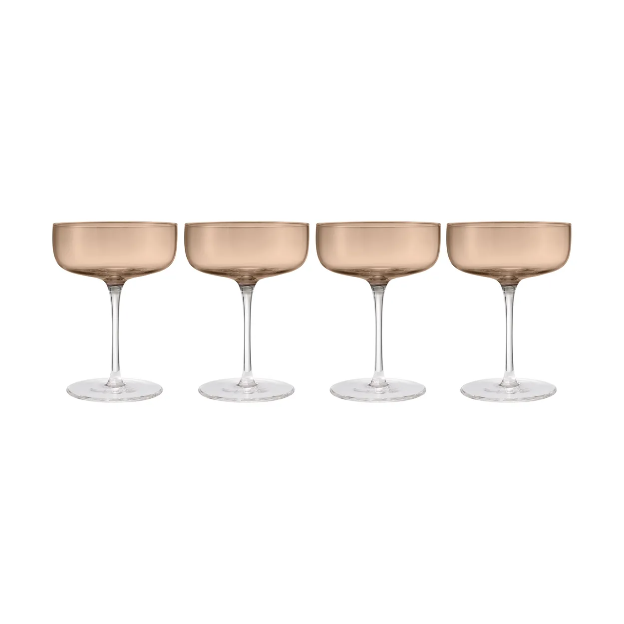 blomus Fuumi champagne glass Coupe 28 cl 4-pack Coffee-clear