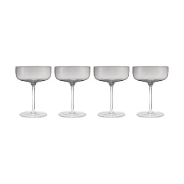 Fuumi champagne glass Coupe 28 cl 4-pack - Smoke-clear - blomus