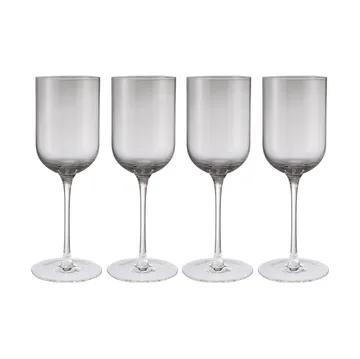 Fuumi wine glass 31 cl 4-pack - Smoke-clear - blomus