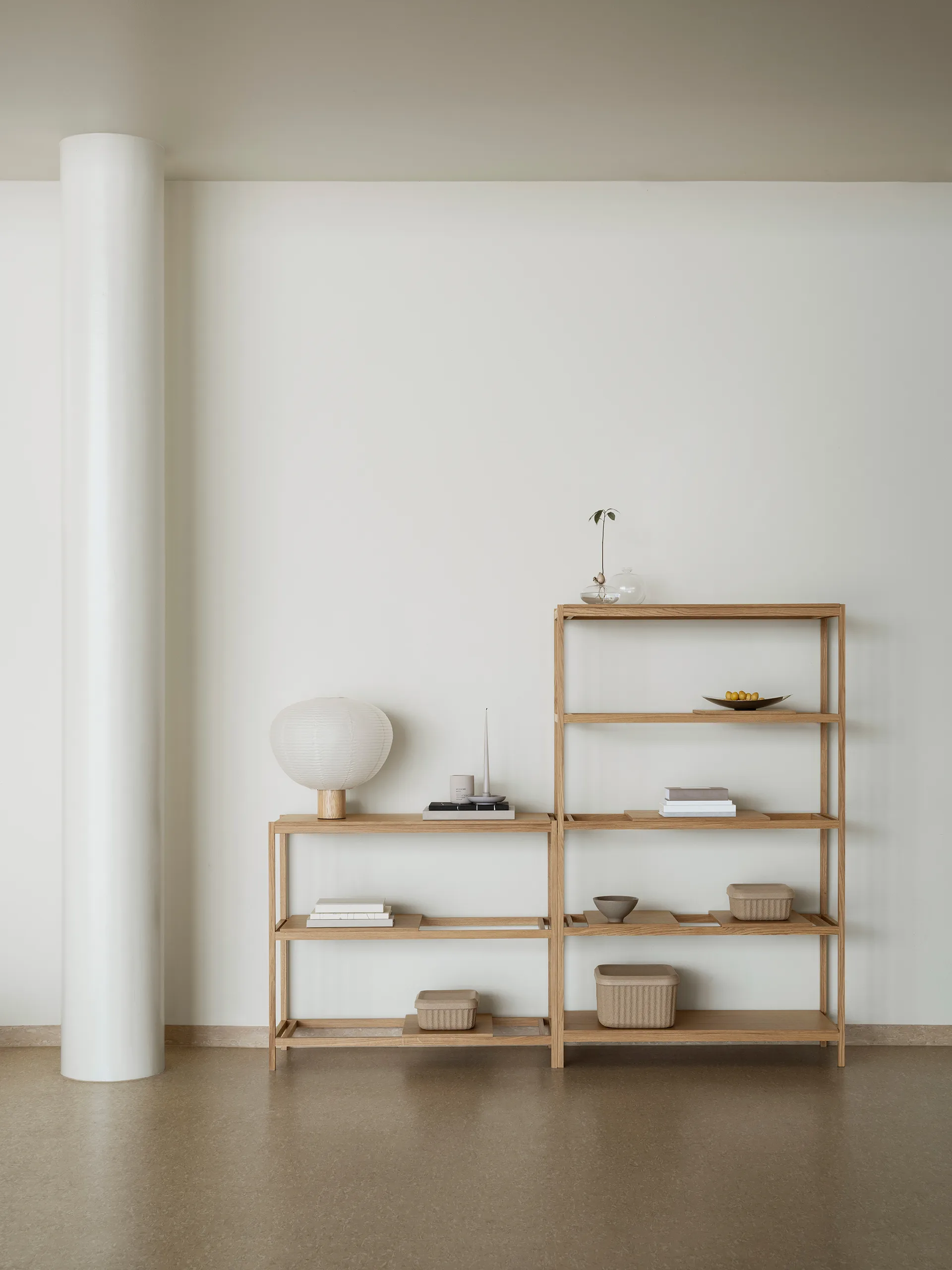 Kami table lamp 46 cm, Oak blomus