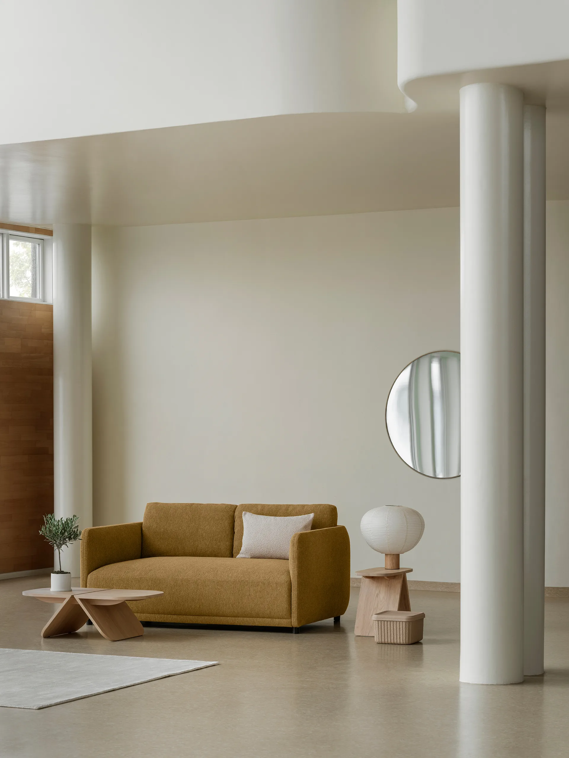 Kami table lamp, Oak, Ø46 cm blomus