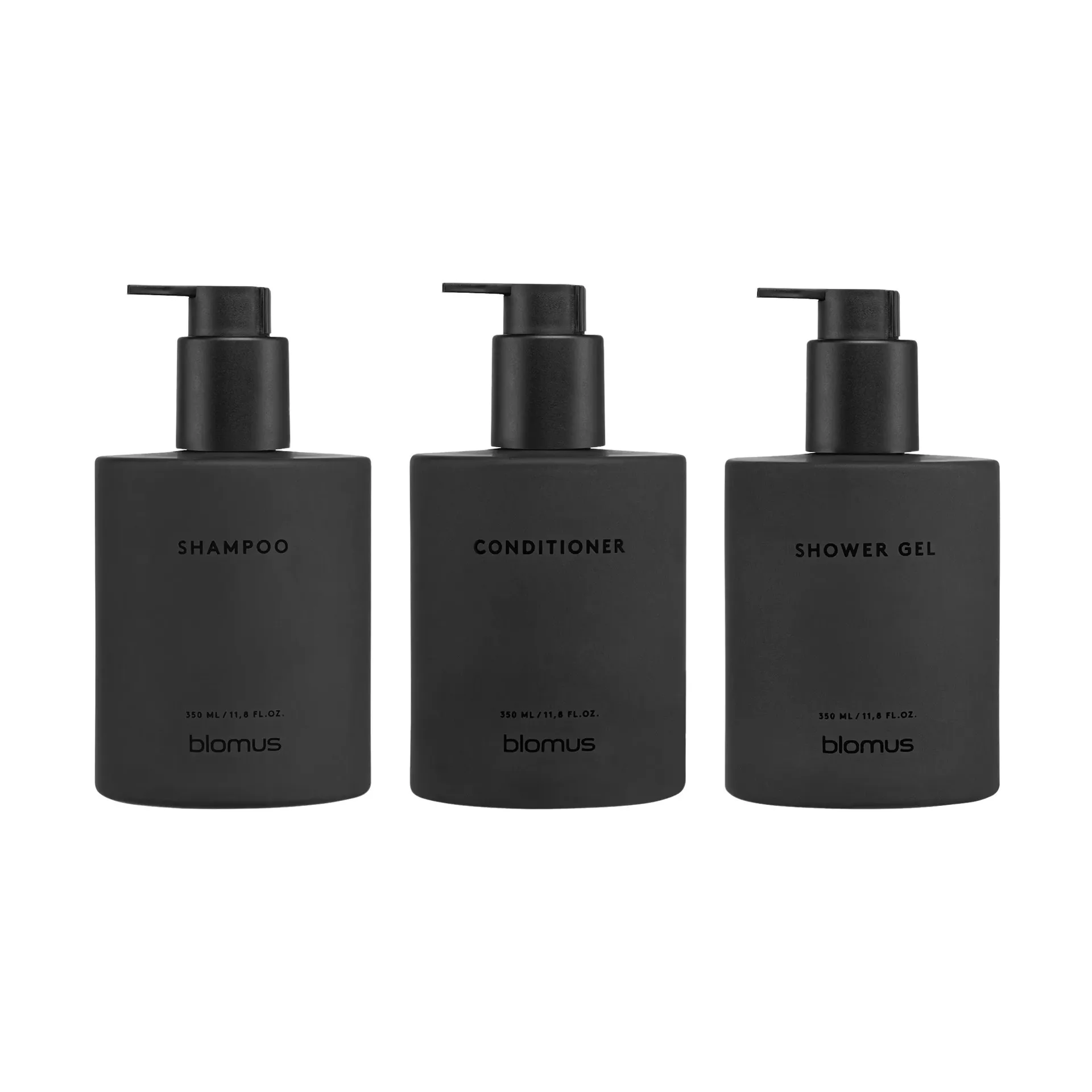 Kirei glass bottles incl. wall holder, 3-pack, Smoke, screw-mounted blomus