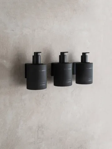 Kirei glass bottles incl. wall holder, 3-pack - Smoke, screw-mounted - blomus