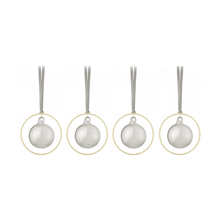 KITAI Christmas bauble 8,5 cm 4-pack - Smoke - blomus